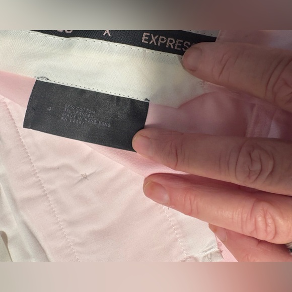 EXPRESS ‘Editor’ cropped powder pink trousers. Zip fly size 4 NWOT - Picture 3 of 7